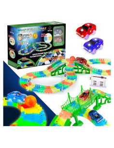 Set de Pistas de Carreras USA Toyz Glow Speedway 360 Piezas