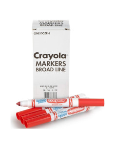 Marcadores Lavables Crayola 12 Rojos Anchos para Niños