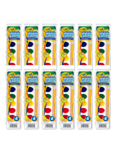 Conjunto de Pintura Acuarelable Crayola 12 Piezas Lavable