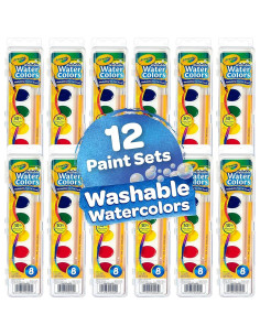 Conjunto de Pintura Acuarelable Crayola 12 Piezas Lavable 2