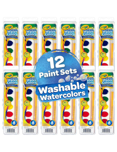 Conjunto de Pintura Acuarelable Crayola 12 Piezas Lavable