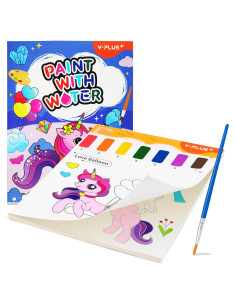 YPLUS Libro de Pintura Acuarela Unicornio 20 Páginas 21x27cm
