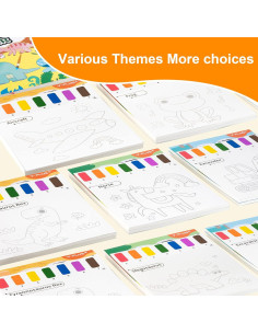 YPLUS Libro de Pintura Acuarela Unicornio 20 Páginas 21x27cm 2