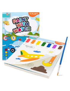 YPLUS Libro para Colorear Acuarela con Pincel - Tráfico