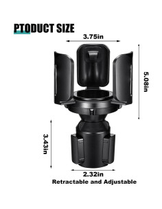 Expansor Soporte para Tazas de Auto GLSOWEE Ajustable 7.72-13.34 cm 2