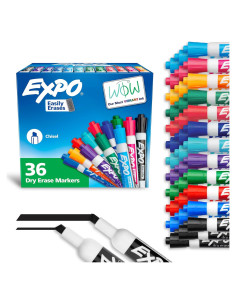 Marcadores Borrado Seco EXPO 36 Colores Asortidos Punta Cincel