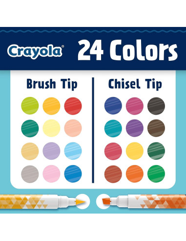 Marcadores Doble Punta Crayola 12 Colores para Arte