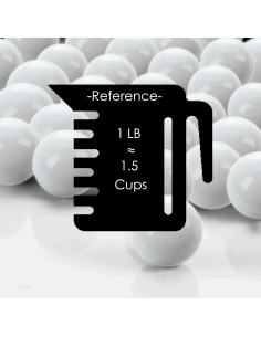 CYS EXCEL Relleno de Jarrón de Mármol de Vidrio Blanco 0.5 cm 2