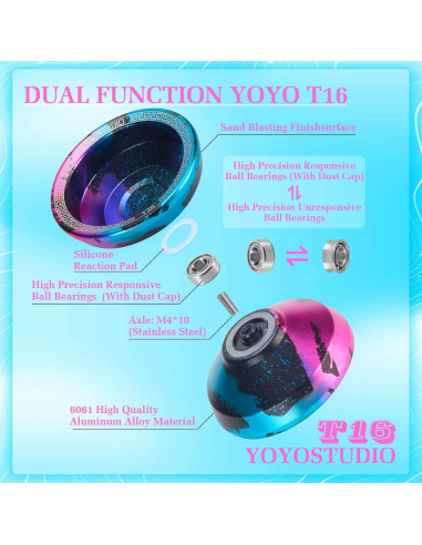Yoyo Profesional YOYOSTUDIO T16 Doble Función con Accesorios