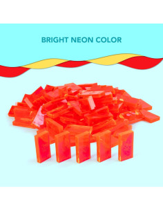 Dominó a Granel 100pcs - Plástico Rojo Transparente 2