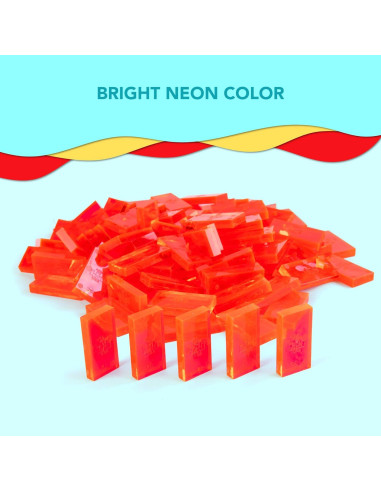 Dominó a Granel 100pcs - Plástico Rojo Transparente