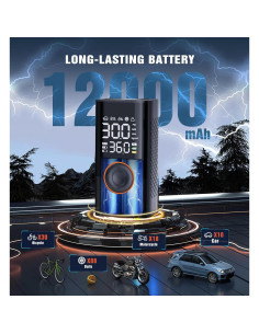 Compresor de Aire Portátil QYQBOON 150 PSI con Manómetro LCD 2