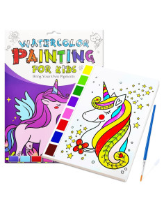 Libro de Colorear Acuarelas JZILU Unicornio 30x22 cm