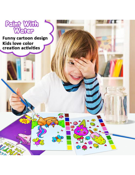 Libro de Colorear Acuarelas JZILU Unicornio 30x22 cm