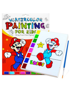 Libro de Colorear Acuarelas JZILU para Niños - Kit de Pintura