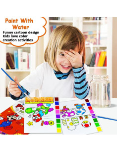Libro de Colorear Acuarelas JZILU para Niños - Kit de Pintura 2