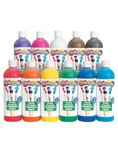 Pintura Tempera Lavable Coloraciones Set 11 Colores 473ml