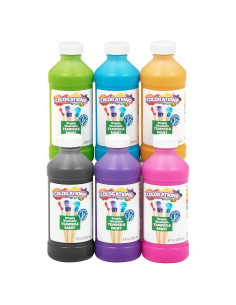 Pintura Tempera Lavable Coloraciones 6 Colores 240 ml