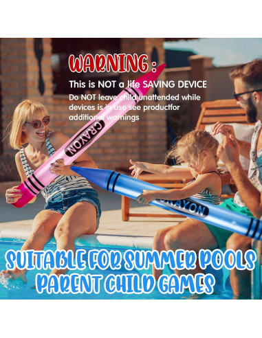 Raiten 12 Crayones Inflables Gigantes 104.9 cm Decoración