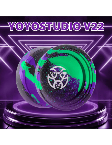 Yoyo Profesional YOYOSTUDIO V22 con Accesorios - Negro Verde