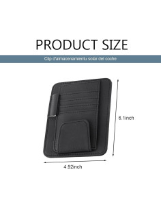 Organizador de Visera de Sol Anyhut para Auto - Negro 2