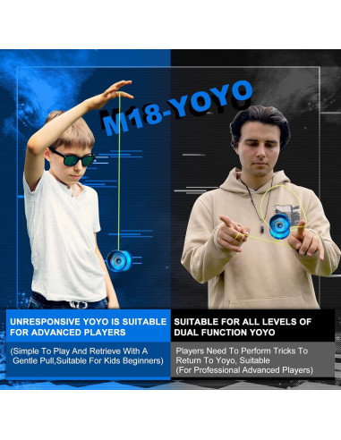 Yoyo WATIEOBOO M18 Responsivo y No Responsivo para Niños