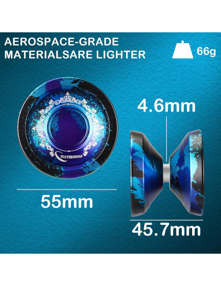 Yo-Yo Metálico WATIEOBOO R8 con 10 Cuerdas y Estuche