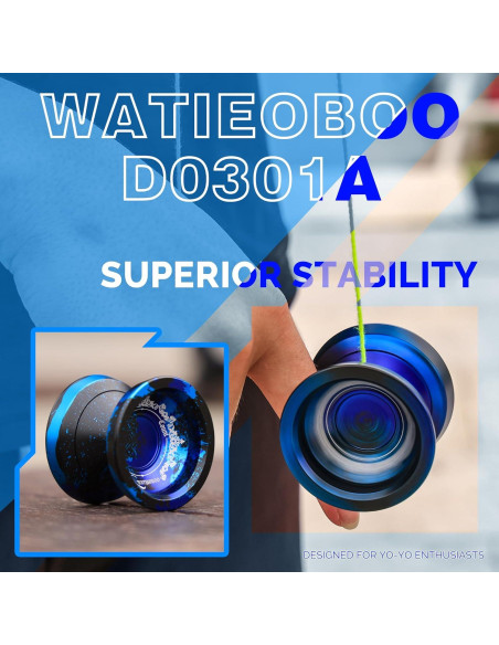 Yo-Yo Metálico WATIEOBOO R8 con 10 Cuerdas y Estuche