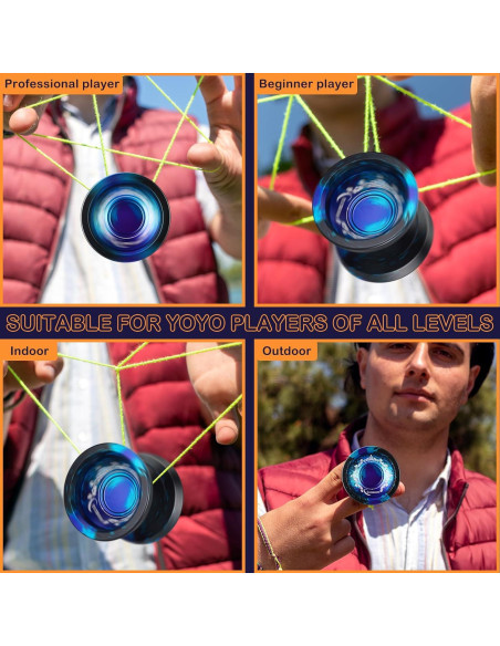 Yo-Yo Metálico WATIEOBOO R8 con 10 Cuerdas y Estuche