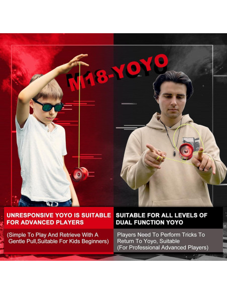 Yoyo Profesional WATIEOBO M18 para Niños y Adultos