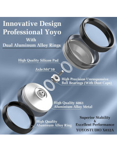 Yoyo Profesional YOYOSTUDIO X032A con Anillos de Aluminio 2