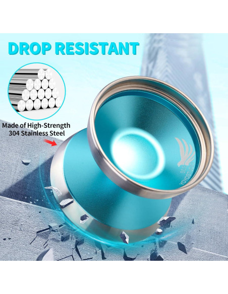 Yoyo Bi-Metal YOYOSTUDIO S03 Azul Plata Profesional