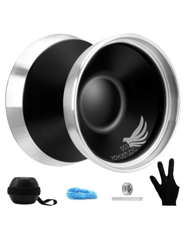 Yoyo Profesional Bi-Metal YOYOSTUDIO S03 Negro Plata