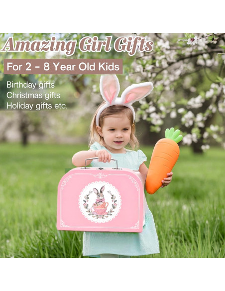 Juego de Té de Conejo - 46 Piezas para Niños 3 a 5 Años