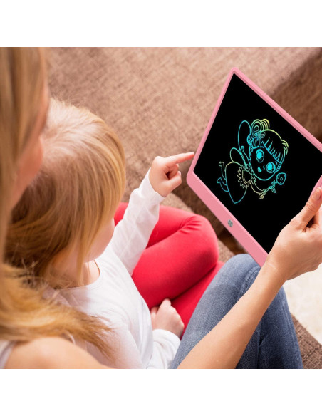 Tableta de Escritura LCD FLUESTON 15" Rosa para Niños