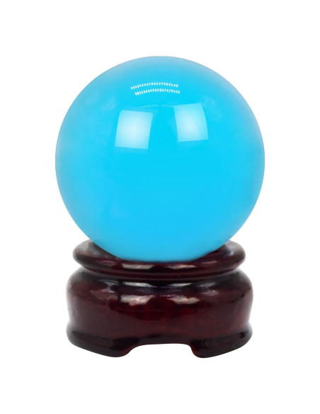 Bola de Cristal Azul Feng Shui 5.08 cm Decoración