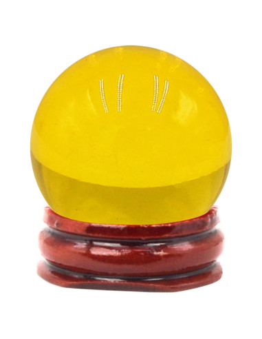 Bola de Cristal Amarilla Feng Shui 40mm Decorativa