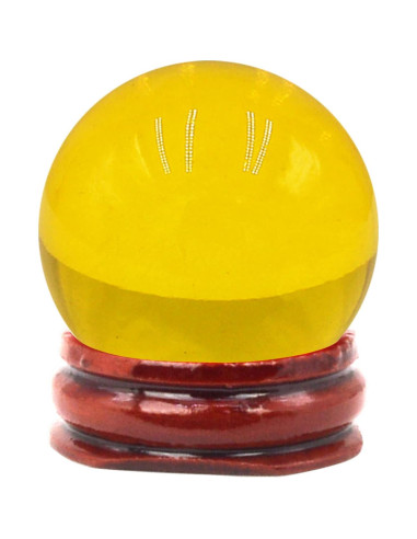 Bola de Cristal Amarilla Feng Shui 40mm Decorativa