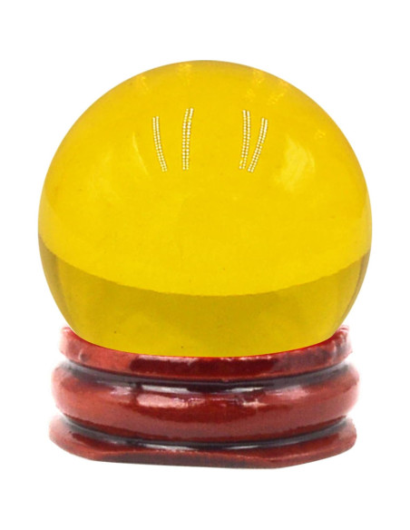 Bola de Cristal Amarilla Feng Shui 40mm Decorativa