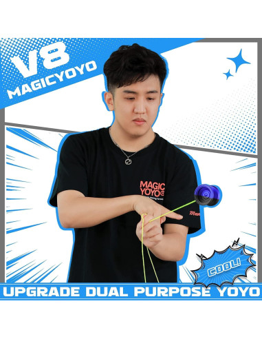 Yoyo Profesional Shungru V8 Doble Propósito con 12 Cuerdas