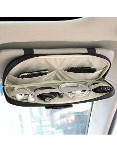 Organizador de Visera de Auto Da by - Bolsa Multiusos Negro 2