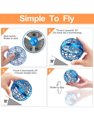 Bola Voladora Dron Amoyasite TSM004 LED para Niños 6+