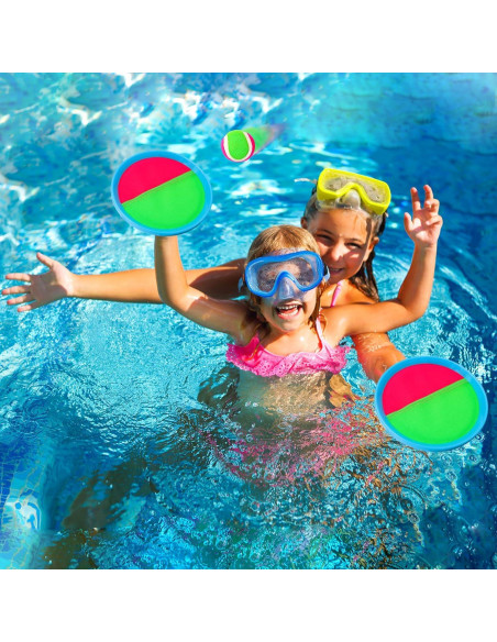 Juego de Lanzar y Atrapar Ayeboovi 2 Palas y 2 Pelotas