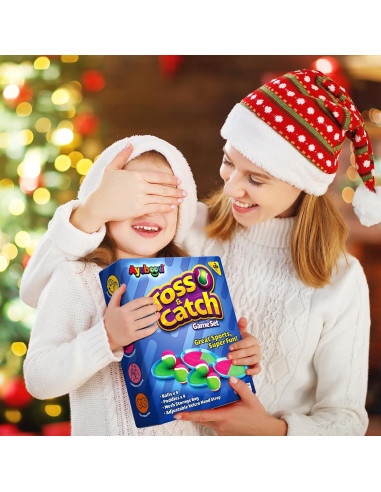 Juego de Lanzar y Atrapar Ayeboovi 2 Palas y 2 Pelotas