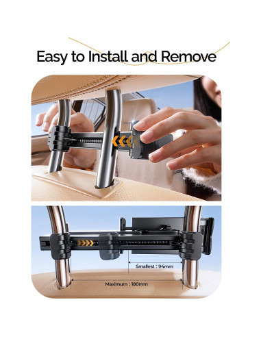 Soporte para Tableta en Reposacabezas LISEN - 95% Cobertura