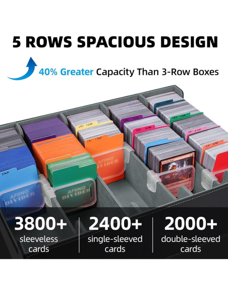 Caja de Almacenamiento de Cartas AFIING 3800+ con Divisores