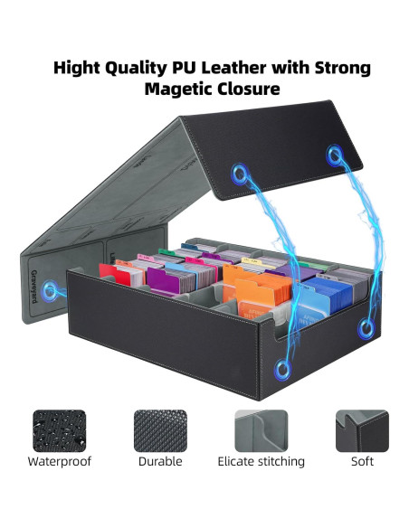 Caja de Almacenamiento de Cartas AFIING 3800+ con Divisores