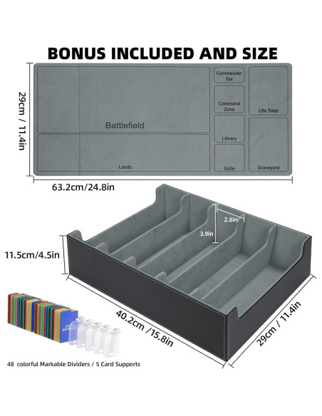 Caja de Almacenamiento de Cartas AFIING 3800+ con Divisores
