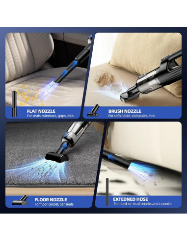 Aspiradora de Coche Portátil MONOZEL VC026 18000Pa Sin Cable