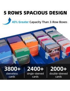 Caja de Almacenamiento de Cartas AFIING 3800+ con Divisores 2